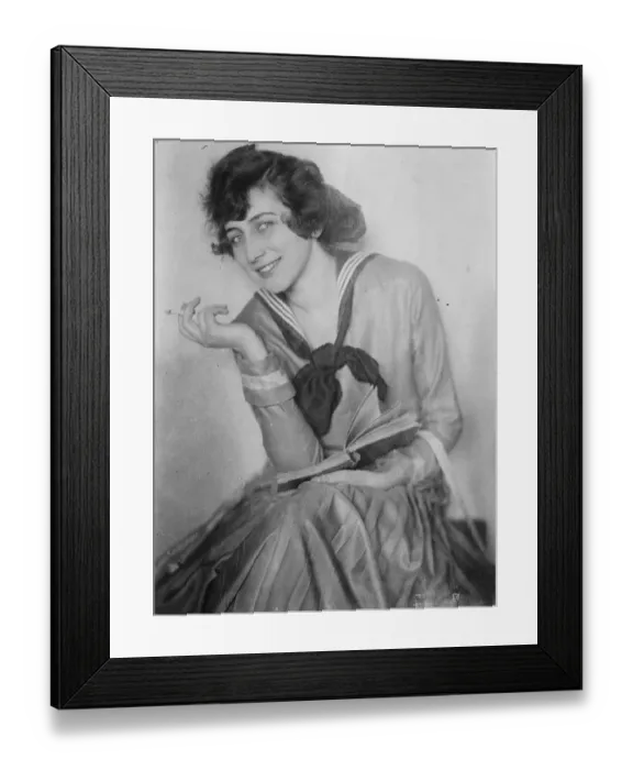 Framed Print : Mlle Berthe Yvert, who found ? 400 in a book she bought for four pence. 1 July 1927 Framed Print : Mlle Berthe Yvert, who found ? 400 in a book she bought for four pence. 1 July 1927