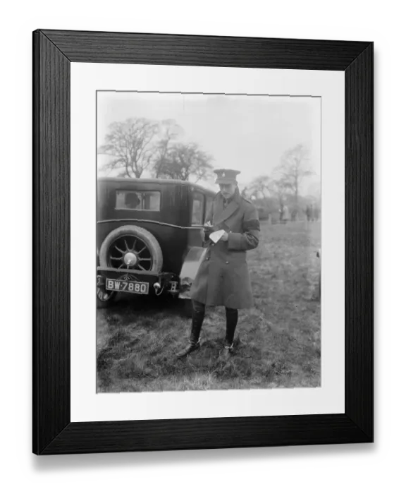Framed Print : Garth hunt point to point races at Newlands, Arborfield. Lord Grenfell. 1 April 1925