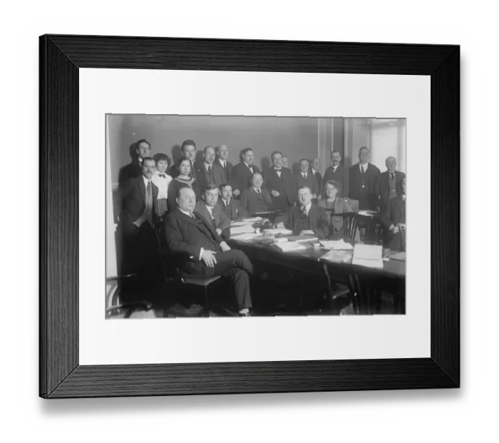 Framed Print : British trade unionists confere in London with Russian trade unionists The conference Framed Print : British trade unionists confere in London with Russian trade unionists The conference