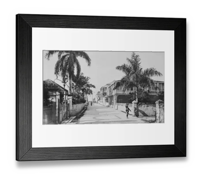Framed Print : Great Fire In Capital of Bahamas Millions of dollars worth of damage has been done