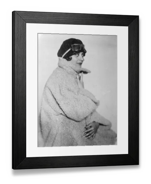 Framed Print : Millionaires wife who acted as chauffeur to President Masaryk Mme Von Danck who