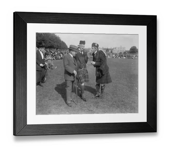 Framed Print : Highland games at Aboyne. Marquess of Aberdeen and the Marquess of Huntly and Dr Framed Print : Highland games at Aboyne. Marquess of Aberdeen and the Marquess of Huntly and Dr