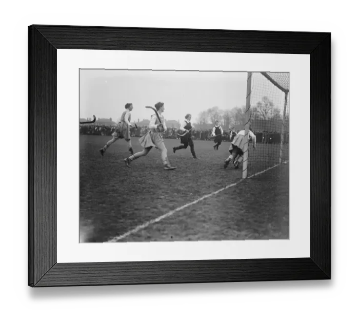 Framed Print : England versus Scotland, ladies hockey at Richmond. 16 March 1921 Framed Print : England versus Scotland, ladies hockey at Richmond. 16 March 1921