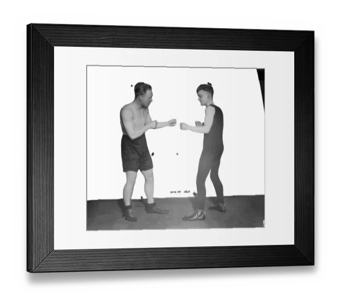 Framed Print : Boxers, Albert Rogers ( left ) and Teddy Baker. 1925 Framed Print : Boxers, Albert Rogers ( left ) and Teddy Baker. 1925