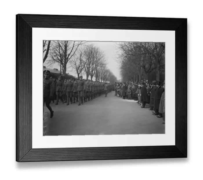 Framed Print : The King and Queen of Afghanistan at Hendon. Inspecting the troops. 17 March 1928 King Framed Print : The King and Queen of Afghanistan at Hendon. Inspecting the troops. 17 March 1928 King