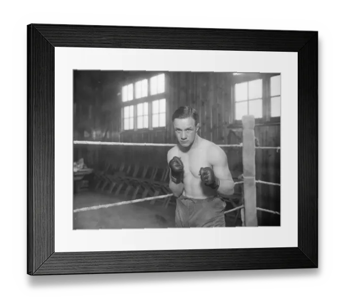 Framed Print : Famous boxers. Jarvis, who is to meet Genaro, the fly weight champion. October