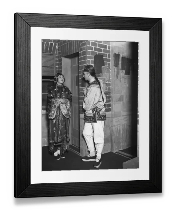 Framed Print : The Cat and the Cherub at Stansted Theatre, West Sussex. Miss Katherine Wyld