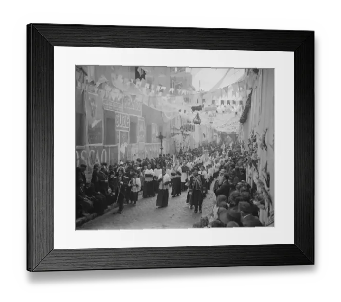 Framed Print : Striking procession of Our Lady at Boulogne. The Procession passing through Framed Print : Striking procession of Our Lady at Boulogne. The Procession passing through