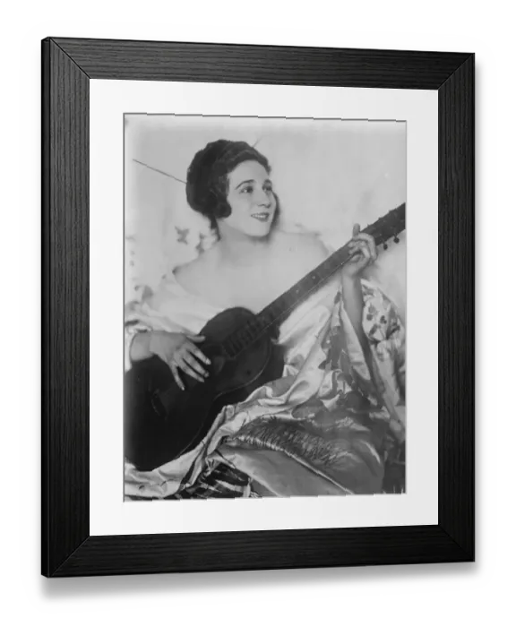 Framed Print : Senorita Maria Lozano, who has been unanimously elected official guitarist to Salamanca Framed Print : Senorita Maria Lozano, who has been unanimously elected official guitarist to Salamanca