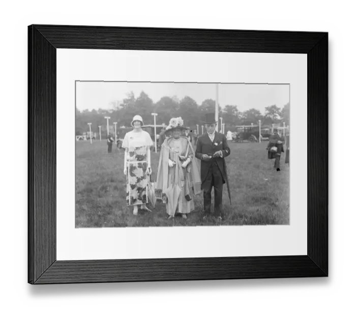 Framed Print : Ascot. General Sir Archibald Hunter, Lady Hunter and Margaret Cecil. 17 June 1924 Framed Print : Ascot. General Sir Archibald Hunter, Lady Hunter and Margaret Cecil. 17 June 1924