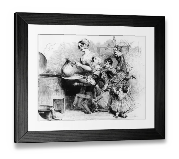 Framed Print : Making the Christmas pudding 1848 Framed Print : Making the Christmas pudding 1848