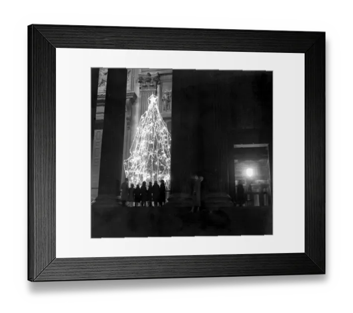 Framed Print : Christmas, 1935. Christmas trees in the Portico of St Pauls Cathedral. 14 December Framed Print : Christmas, 1935. Christmas trees in the Portico of St Pauls Cathedral. 14 December