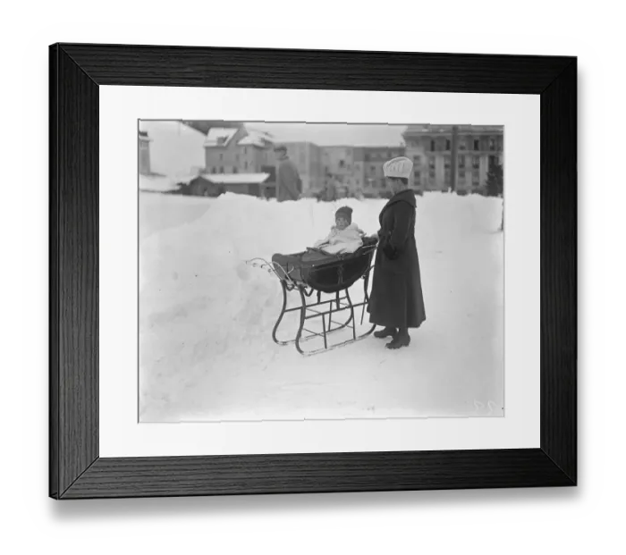 Framed Print : Winter scenes at Murren, Switzerland 1920 Framed Print : Winter scenes at Murren, Switzerland 1920