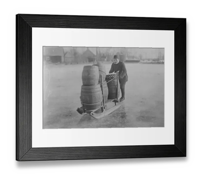 Framed Print : Germanys gold snap. The Spreewald is in the grip of a severe cold snap. This wooded