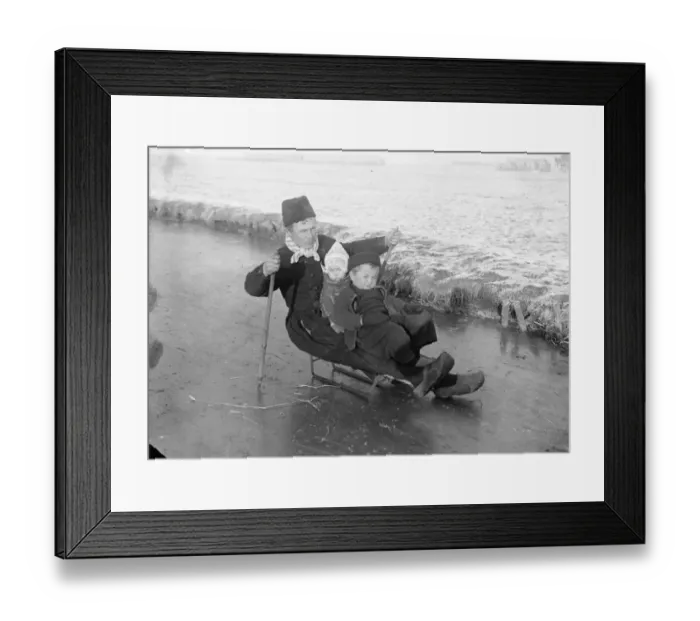 Framed Print : Holland Ice Bound Telegrams from Holland state a hard frost and fierce cold prevail Framed Print : Holland Ice Bound Telegrams from Holland state a hard frost and fierce cold prevail