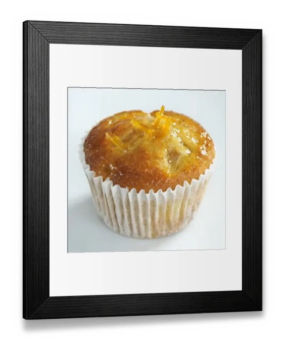 Framed Print : Marmalade glazed muffin on white background credit: Marie-Louise Avery / thePictureKitchen Framed Print : Marmalade glazed muffin on white background credit: Marie-Louise Avery / thePictureKitchen