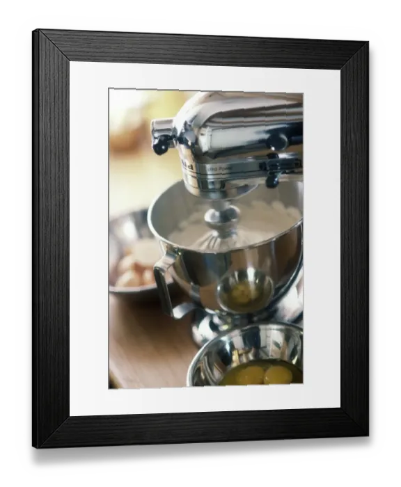 Framed Print : Kitchen aid mixer being used to make a cake Framed Print : Kitchen aid mixer being used to make a cake