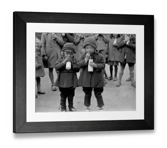 Framed Print : One lesson they like. Children go to school in their holidays to drink milk Framed Print : One lesson they like. Children go to school in their holidays to drink milk