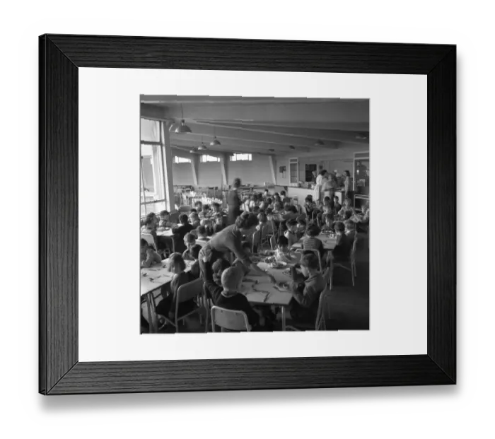 Framed Print : Lunch time at Jessop Primary School, Herne Hill, SE London 12th January 1961 Framed Print : Lunch time at Jessop Primary School, Herne Hill, SE London 12th January 1961