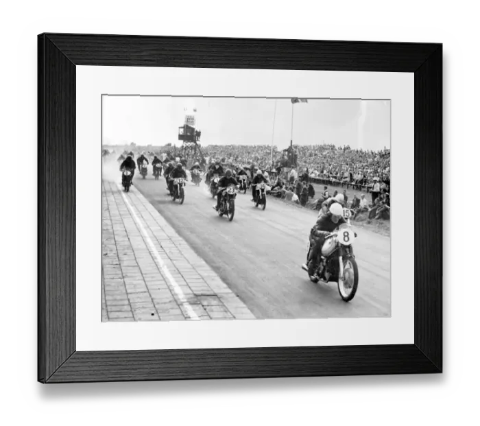 Framed Print : Assen, Holland: Great Britain took the first three places in the Dutch T. T. Race, 350 c