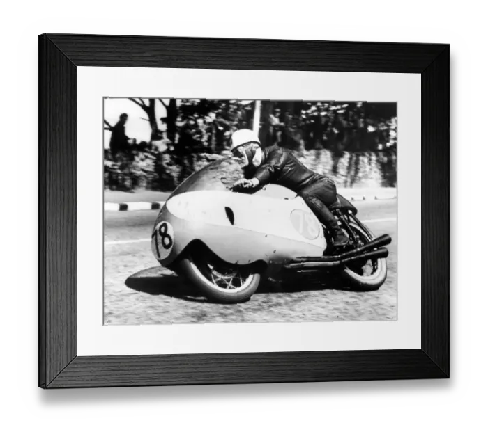 Framed Print : Bob McIntyre, who had already won the Junior TT in the Isle of Man, went on to Framed Print : Bob McIntyre, who had already won the Junior TT in the Isle of Man, went on to