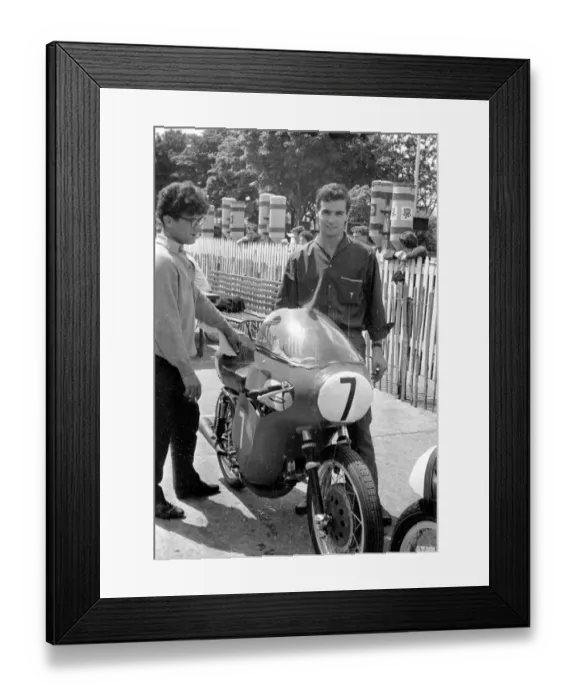 Framed Print : Isle of man, United Kingdom: A. Pagani (7) is shown at yesterdays pre-race examination