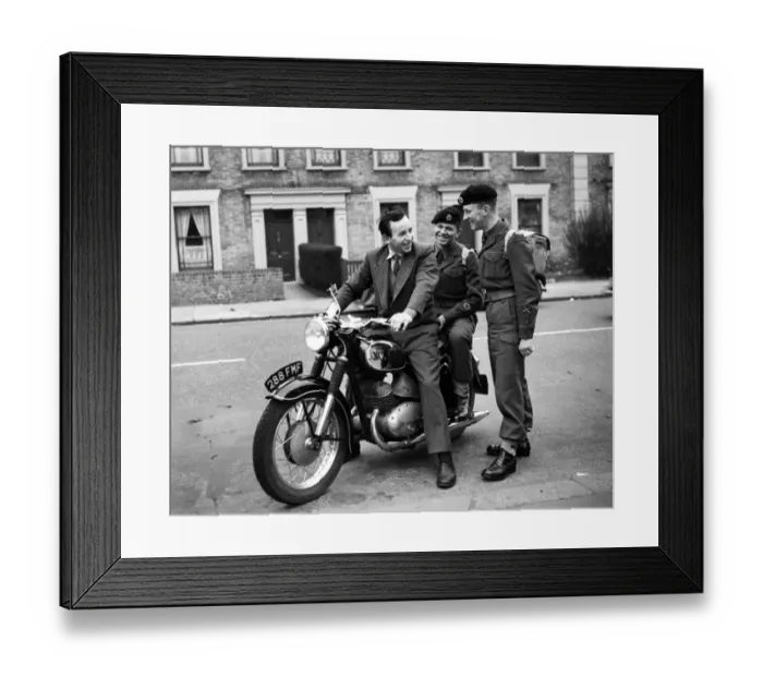Framed Print : Initiative Test included a ride with international motor cyclist John Surtees with