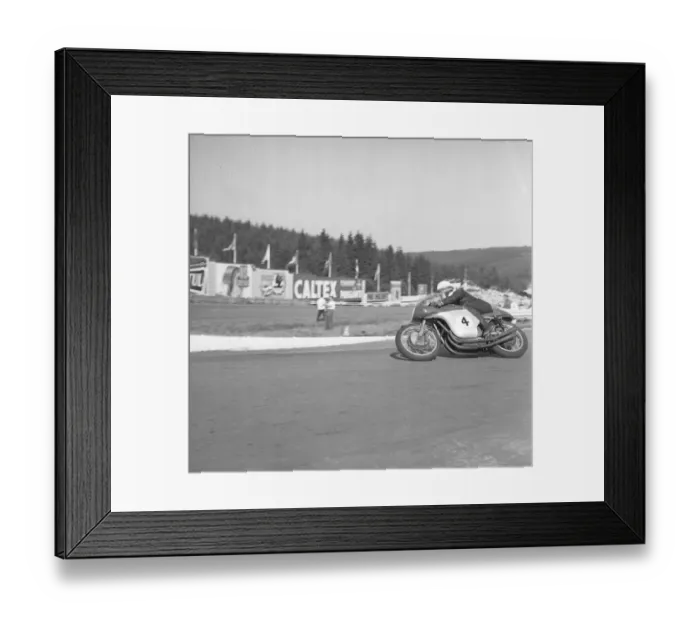 Framed Print : Surtees makes new record. Francorchamps, Belgium; Britains famous John Surtees Framed Print : Surtees makes new record. Francorchamps, Belgium; Britains famous John Surtees