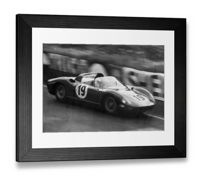 Framed Print : Surtees warms up. Le Mans, France; British driver, John Surtees takes his Italian Framed Print : Surtees warms up. Le Mans, France; British driver, John Surtees takes his Italian