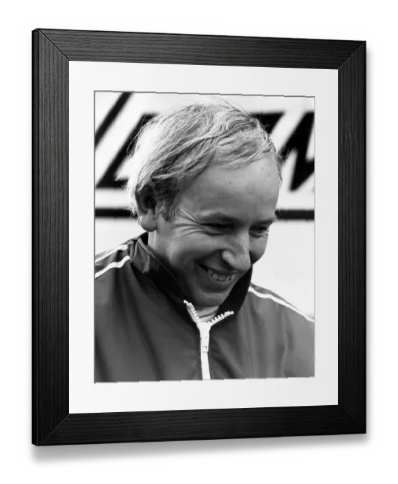Framed Print : A portrait of John Surtees ex World Champion motor cyclist and F1 racing car driver