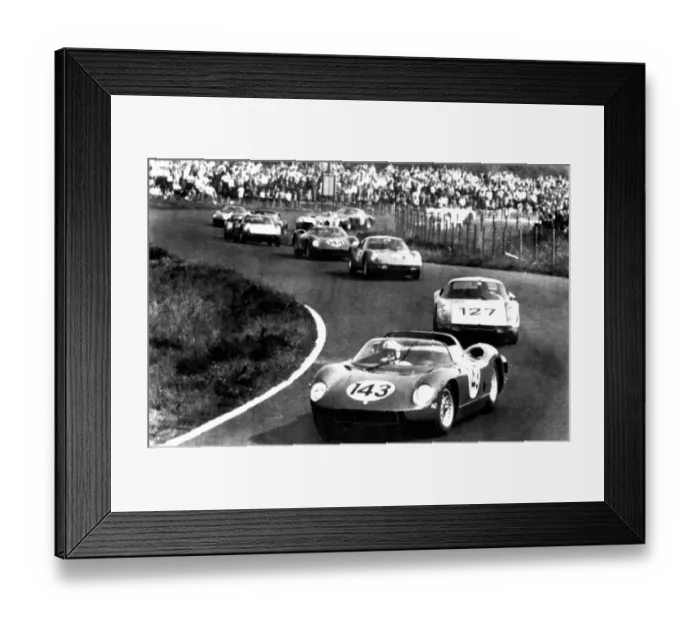 Framed Print : Nurburgring Germany John Surtees swings his Ferarri into a bend as he leads Framed Print : Nurburgring Germany John Surtees swings his Ferarri into a bend as he leads