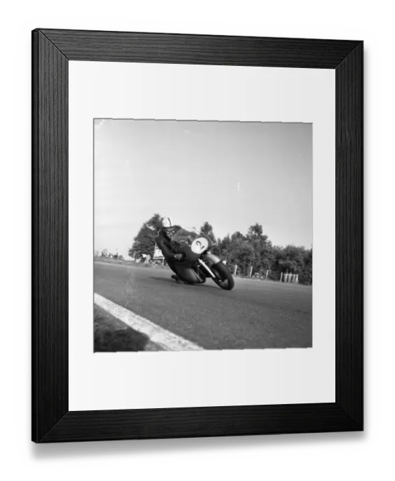 Framed Print : John Surtees rounds a corner at the Italian Grand Prix Surtees won both the 350cc Framed Print : John Surtees rounds a corner at the Italian Grand Prix Surtees won both the 350cc