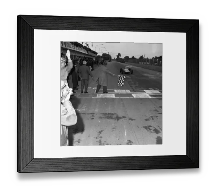 Framed Print : John Surtees winning the Siracusa Grand Prix. in Ferrari 12 April 1964