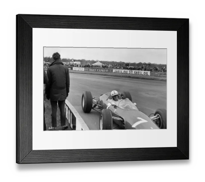 Framed Print : John Surtees in Britain driving his Ferrari in Formula 1 29 January 1965 Framed Print : John Surtees in Britain driving his Ferrari in Formula 1 29 January 1965