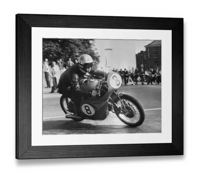 Framed Print : The fastest member of the Japanese team Taniguchi, rides a Japanese Honda 125 cc Framed Print : The fastest member of the Japanese team Taniguchi, rides a Japanese Honda 125 cc