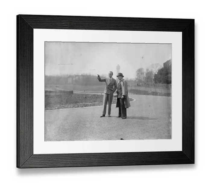 Framed Print : TT race to be held at new Crystal Palace track?-RAC official pays visit of inspection