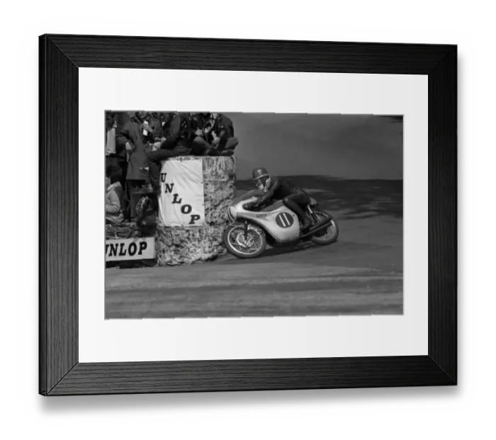 Framed Print : Luigi Taveri, of Switzerland, riding a Japanese Honda, pictured at Governors bridge Framed Print : Luigi Taveri, of Switzerland, riding a Japanese Honda, pictured at Governors bridge