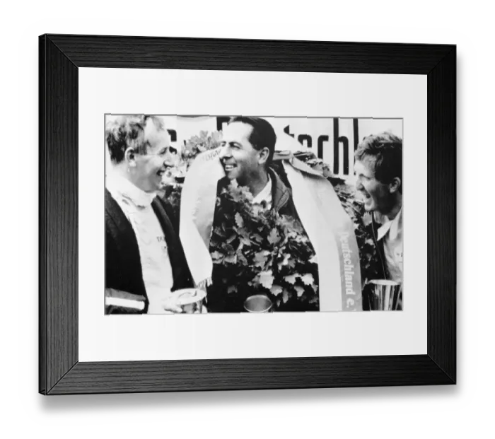 Framed Print : Nurburgring West Germany Jack Brabham chatting with John Surtees and Jochen Rindt Framed Print : Nurburgring West Germany Jack Brabham chatting with John Surtees and Jochen Rindt