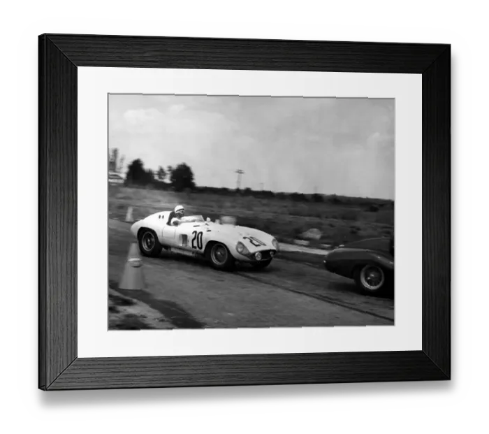 Framed Print : American driver Phil Hill in 3. 5 Ferrari on the Sebring course the 12 hour car race Framed Print : American driver Phil Hill in 3. 5 Ferrari on the Sebring course the 12 hour car race