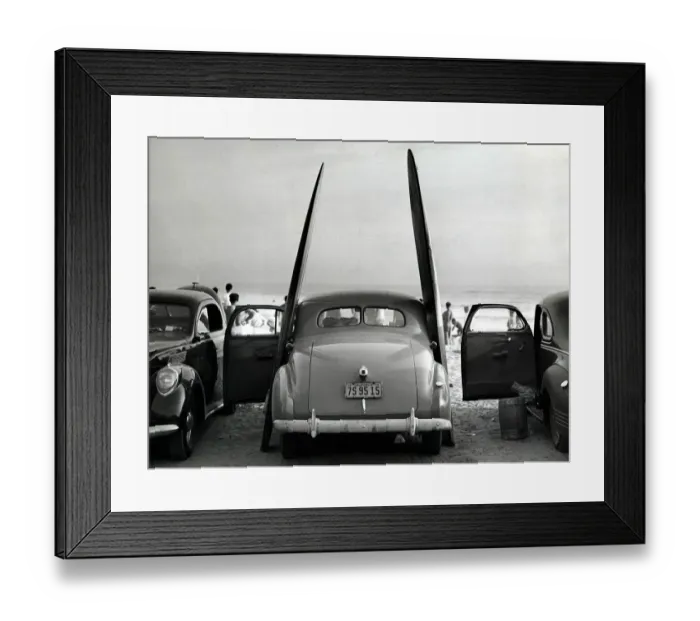 Framed Print : Surfing in California. Surfers travelling from miles away are flocking to the white Framed Print : Surfing in California. Surfers travelling from miles away are flocking to the white