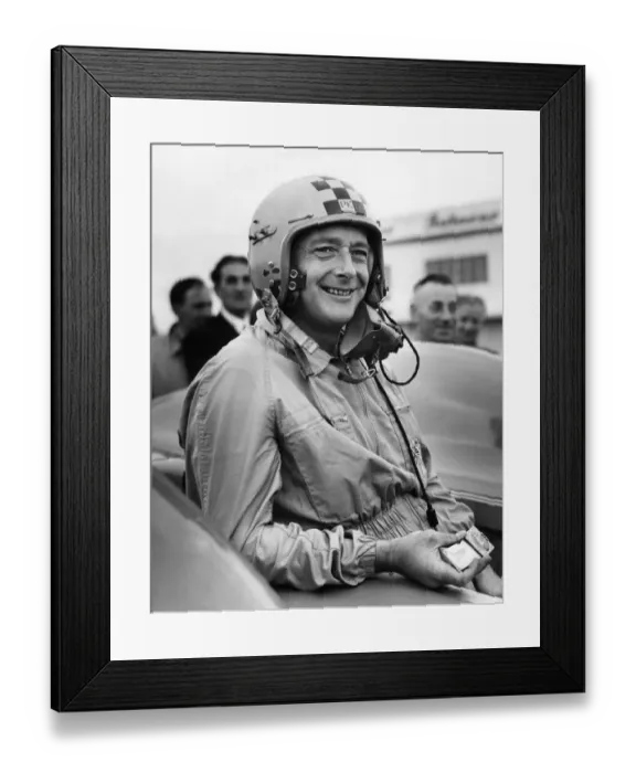 Framed Print : Donald Campbell drove Bluebird CN7 - the turbo-jet car in which he hopes to break Framed Print : Donald Campbell drove Bluebird CN7 - the turbo-jet car in which he hopes to break