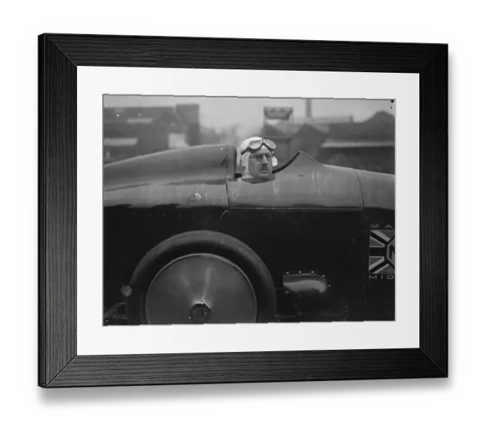 Framed Print : G E T Eyston prepares for attack on world speed record for baby cars at Pendine Sands Framed Print : G E T Eyston prepares for attack on world speed record for baby cars at Pendine Sands
