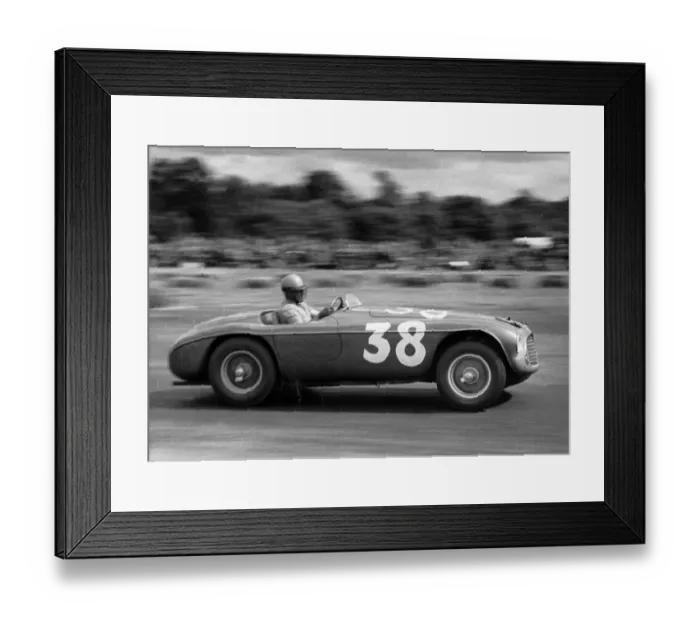 Framed Print : 1950 Ferrari Tipo 166 at Silverstone, Alberto Ascari at the wheel Framed Print : 1950 Ferrari Tipo 166 at Silverstone, Alberto Ascari at the wheel