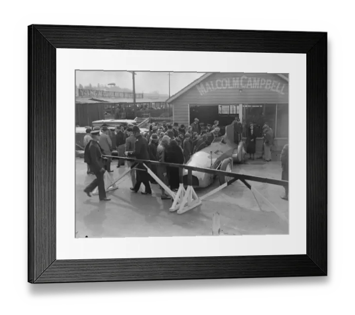 Framed Print : Bluebird out at Brooklands. Sir Malcolm Campbells famous car Bluebird made its Framed Print : Bluebird out at Brooklands. Sir Malcolm Campbells famous car Bluebird made its