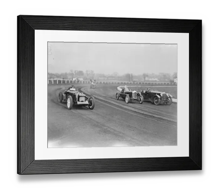 Framed Print : Practicing for new high speed motor track racing at Greenford. A new high speed Framed Print : Practicing for new high speed motor track racing at Greenford. A new high speed