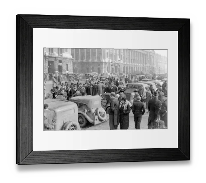 Framed Print : Competitors in the Monte Carlo Rally checked in at the control station in the Place de la Concords Framed Print : Competitors in the Monte Carlo Rally checked in at the control station in the Place de la Concords