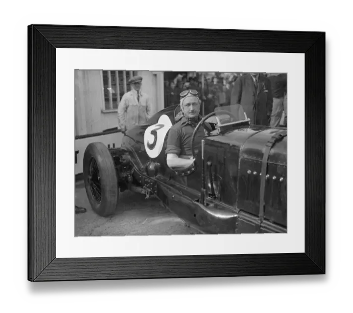 Framed Print : Captain Sir Henry Birkin in his car at Brooklands track, Easter Monday meeting Framed Print : Captain Sir Henry Birkin in his car at Brooklands track, Easter Monday meeting
