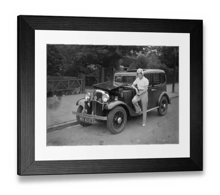Framed Print : Miss Paddie Elrane Naismith, the well known woman racing motorist and aviator