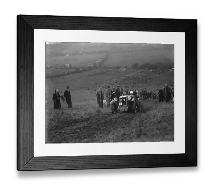 Framed Print : Motor hill climb Farrington. 1935