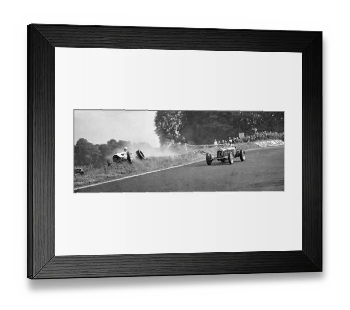 Framed Print : Racing car flies off the track during WW2 - England TopFoto Framed Print : Racing car flies off the track during WW2 - England TopFoto